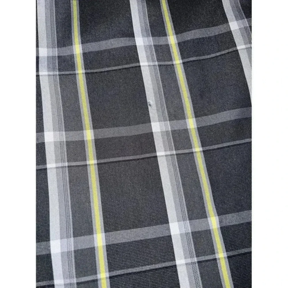 Pro Series Mens Golf Shorts Size 36 Black Green Plaid Polyester‎ Flat Front
